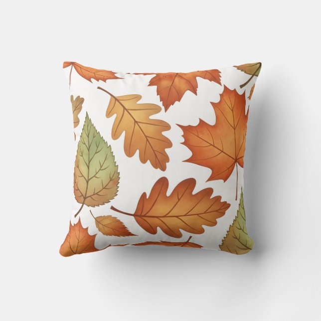 Coussin Autumn Leaf Seamless Pattern (Verso)