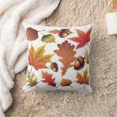 Coussin Autumn Leaves & Acorns Pattern Pillow (Couverture)