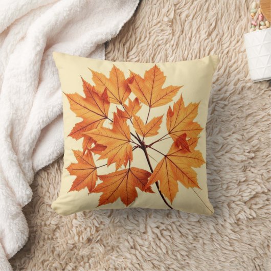 Coussin Autumn Maple Leaf Print: Fall Foliage (Couverture)