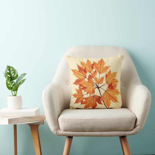Coussin Autumn Maple Leaf Print: Fall Foliage (Chaise)