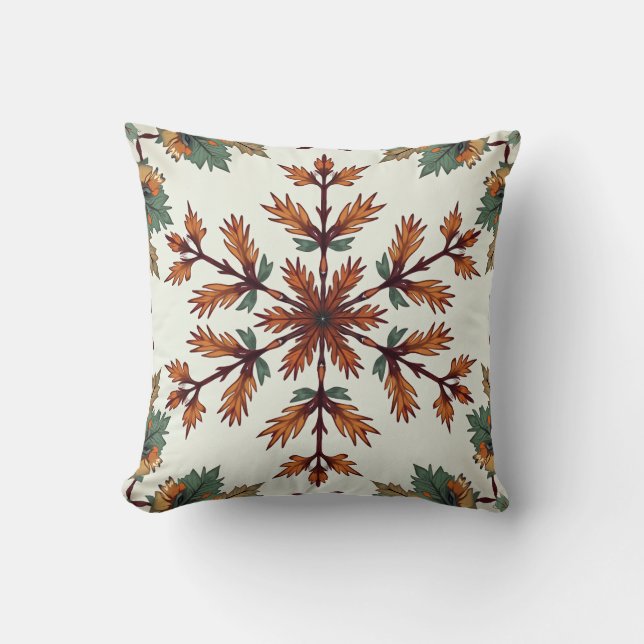 Coussin Autumn Maple Leaves Pillow Cushion (Recto)