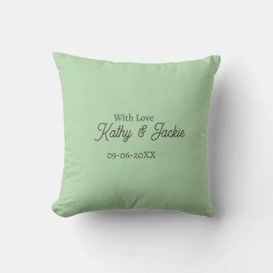 Coussin Avec amour ajoutez le nom du couple mariage simple