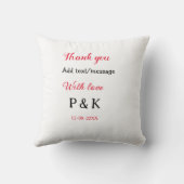 Coussin Avec amour ajoutez lettre nom couple merci ajoutez (Verso)