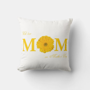 Coussin Avec Amour Maman en Fête des Mères Gerbera Daisy F