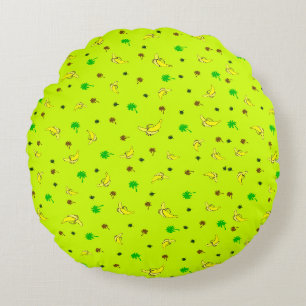 Coussin avec banane et palmiers motif