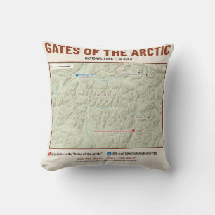 Coussin avec carte du sentier du parc national Gat