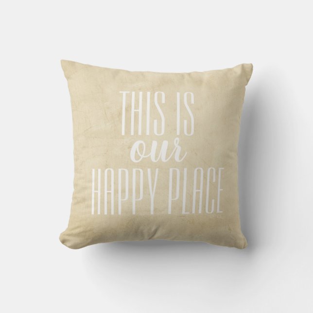 coussin avec citation sur arrière - plan en détres (Recto)