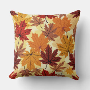 Coussin avec design feuille tombé