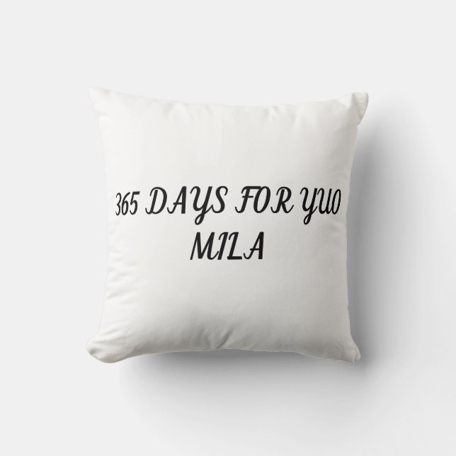Coussin avec dévouement 365 jours (Recto)