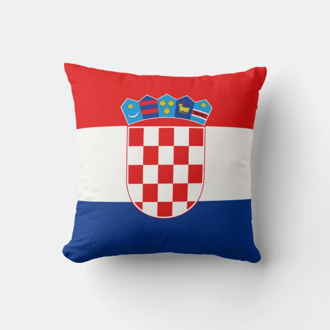 Coussin avec drapeau de Croatie x drapeau (Recto)