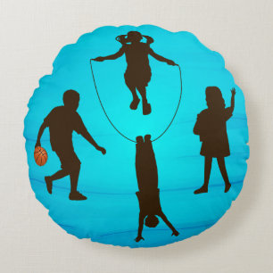 Coussin avec enfants