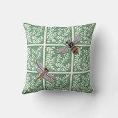 Coussin avec feuillage vert et pollinisateurs (Verso)
