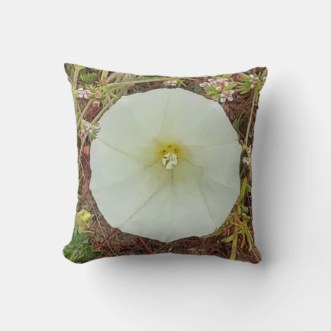 Coussin avec grande fleur blanche (Recto)