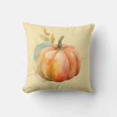 Coussin avec imprimé citrouille d'automne (Recto)