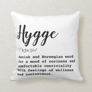 Coussin avec la définition de Hygge