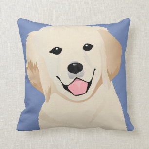 Coussin avec le golden retriever