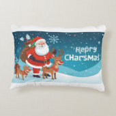 coussin avec le Père Noël et le renne (Dos)