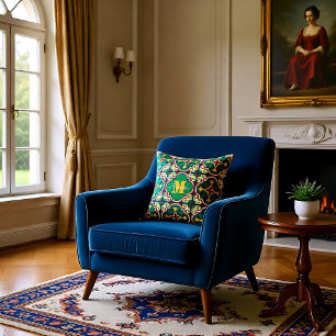 Coussin Avec monogramme Azulejos, motif de Lisbonne