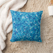 Coussin avec motif mozaïque bleu (Couverture)