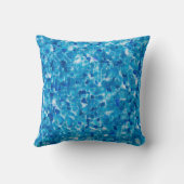 Coussin avec motif mozaïque bleu (Verso)
