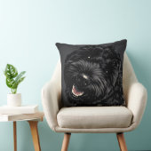Coussin avec portrait de chien Cockapoo noir Cadea (Chaise)