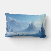 coussin avec un paysage fantastique - hiver émouva (Verso)