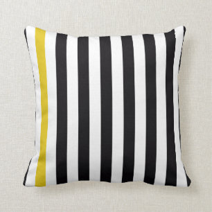Coussin Avec une rayure jaune
