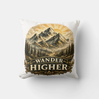 Coussin Aventure de montagne plus haute vintage