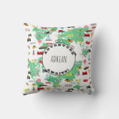 Coussin Aventure personnalisée attend les véhicules de la  (Verso)