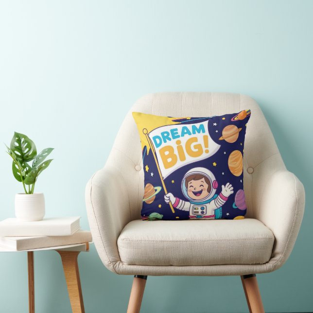 Coussin Aventure spatiale : Atteindre les étoiles (Chaise)
