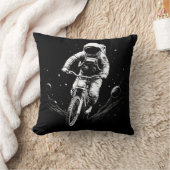 Coussin Aventure spatiale de vélo d'astronaute cosmique (Couverture)