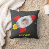 Coussin Aventure spatiale garçon fusée décoration chambre  (Couverture)