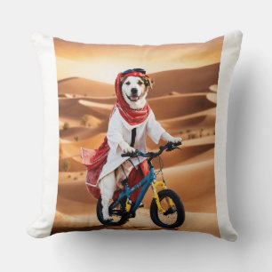Coussin "Aventures avec des amis à fourrure : Tapis de je