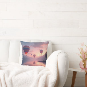 Coussin Aventures en montgolfière rêvées