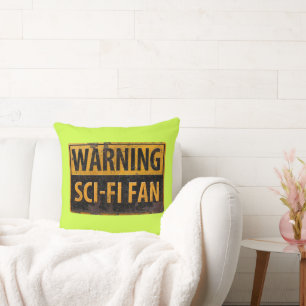 Coussin AVERTISSEMENT FAN DE SCIENCE-FICTION - Panneau de