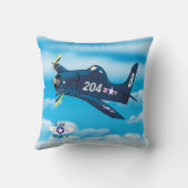 Coussin Avion de dessin animé F-8F (Verso)