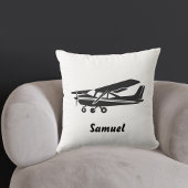 Coussin Avion noir Voyage bébé premier anniversaire, Aviat