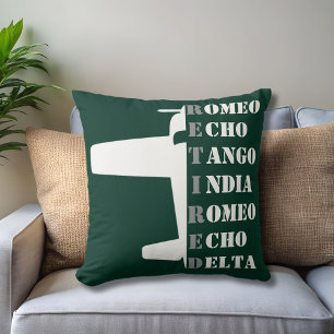 Coussin Avion Retraité Alphabet Phonétique OtAN Aviation