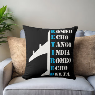 Coussin Avion Retraité Alphabet Phonétique OtAN Aviation