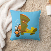 Coussin Avion rétro de dessin (Couverture)