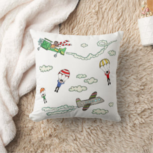Coussin Avions et parachutes