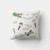 Coussin Avions et parachutes (Recto)