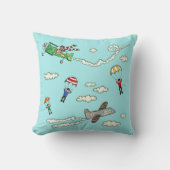 Coussin Avions et parachutes (Recto)