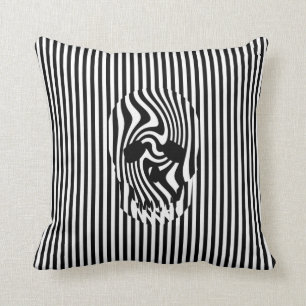 Coussin Aviron et rayures, art op