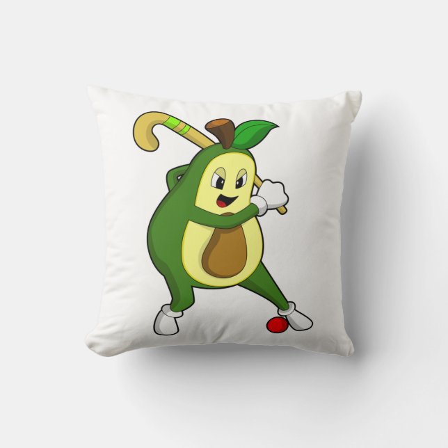 Coussin Avocado at hockey (Recto)