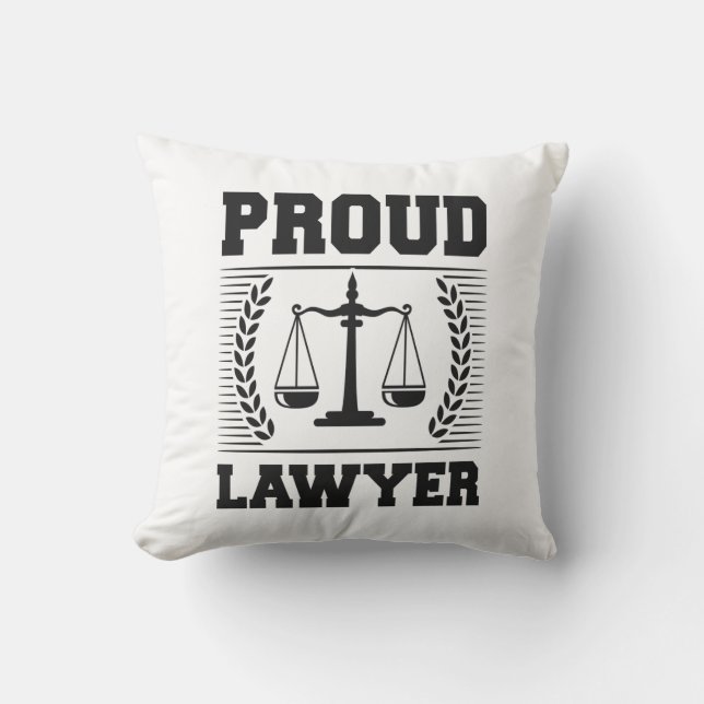 Coussin Avocat Droit étudiant Fière Avocat (Recto)