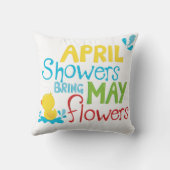 Coussin Avril Douche Apporter mai Fleurs (Verso)