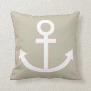Coussin Aweigh de marin d'Ancres en sable