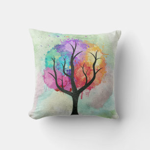 Coussin Awesome abstrait pastel couleurs huile peindre arb
