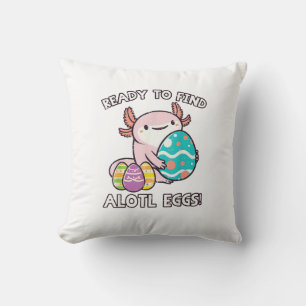 Coussin Axolotl de Pâques prêt à trouver des œufs d'Alotl